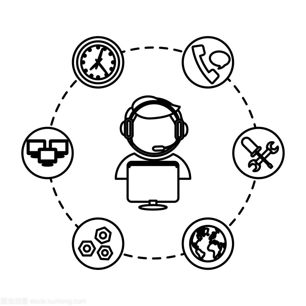 技術(shù)服務(wù)的守護(hù)者 電話中心圖標(biāo)背后的專(zhuān)業(yè)力量